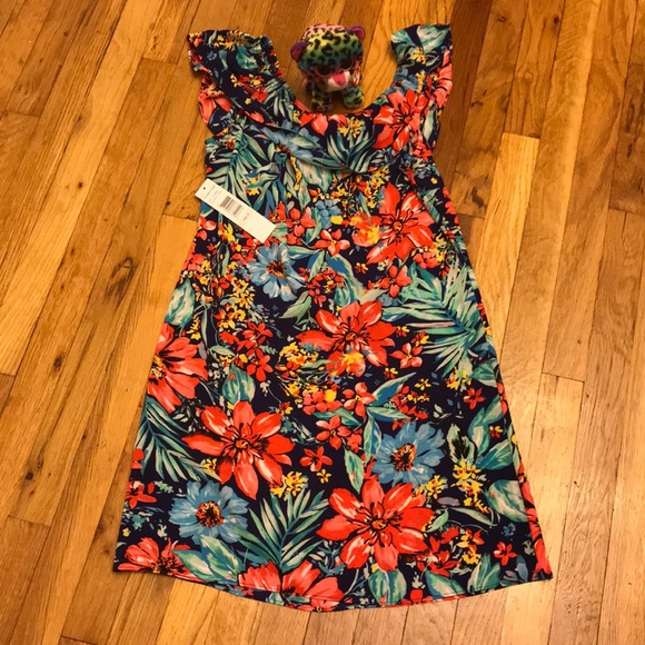 🌹Madison Leigh sleeveless navy/coral,NWT - Picture 3 of 8
